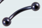 Black Titanium curved barbell