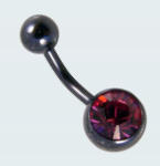 Black Titanium jewelled navel