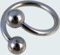 surgical steel twist barbell