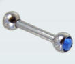 surgical steel gem barbell