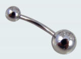 surgical steel navel bar