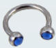 surgical steel circular barbell jewelled