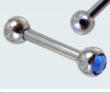 surgical steel gem barbell