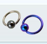 Titanium ball closure rings