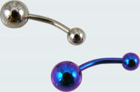 Titanium navel bars