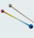 Titanium industrial barbell rainbow