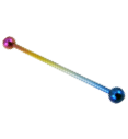 Titanium industrial barbell rainbow