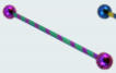 Titanium candy stripe barbell