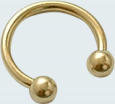 Gold Titanium PVD circular barbells