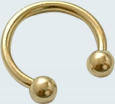 Gold Titanium PVD circular barbells