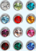 studex ear studs assorted birth stones