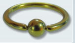 Titanium yellow ball closure ring