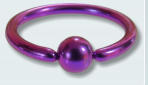 Titanium purple ball closure ring