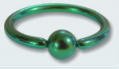 Titanium green ball closure ring