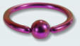 Titanium pink ball closure ring
