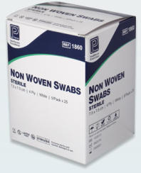 sterile swabs 25 packs per box