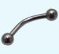 1.2mm internal thread curved barbell 2